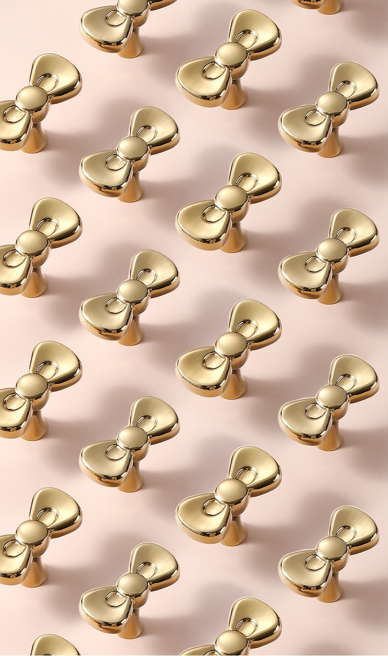 Núm tay nắm tủ đồng thau decor hình chiếc nơ NS5571 | Flexdecor VN | 10