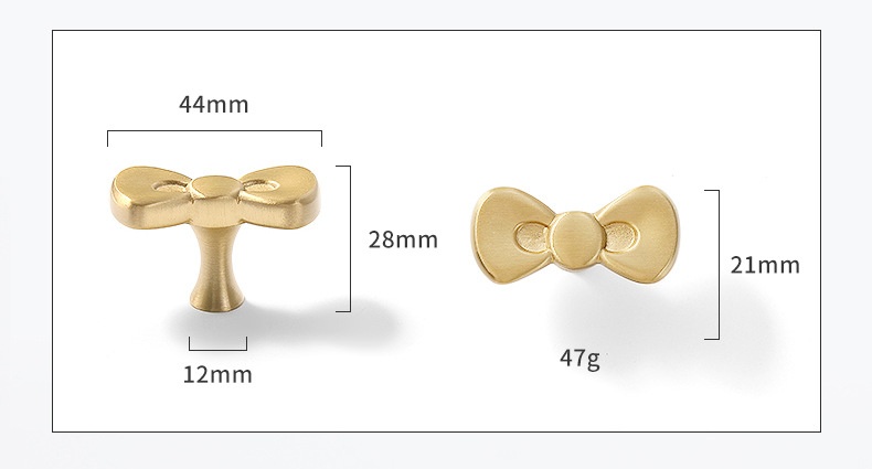 Núm tay nắm tủ đồng thau decor hình chiếc nơ NS5571 | Flexdecor VN | 24