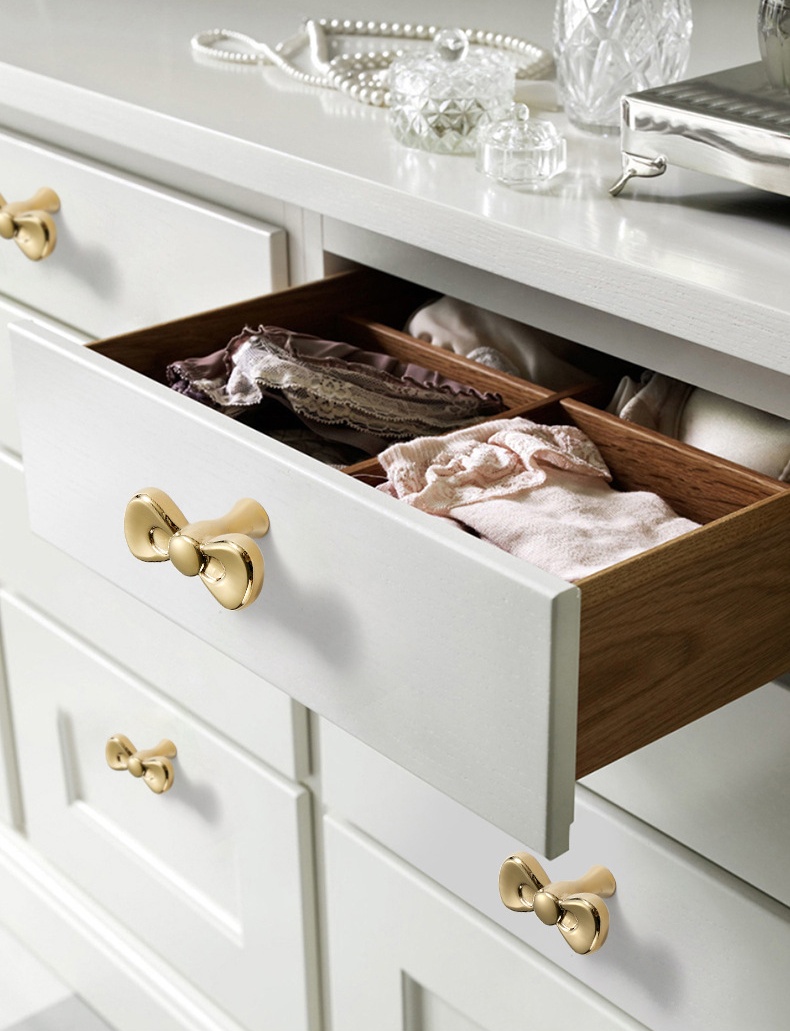 Núm tay nắm tủ đồng thau decor hình chiếc nơ NS5571 | Flexdecor VN | 18