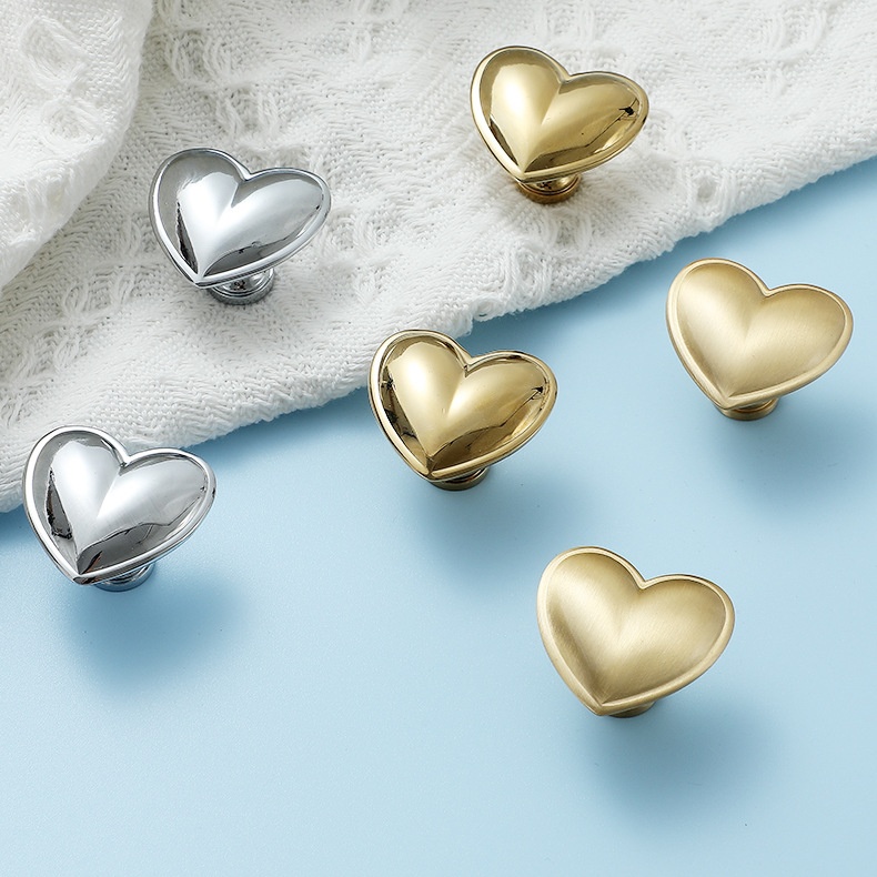 Núm tay nắm tủ đồng thau decor hình trái tim NS5390 | Flexdecor VN | 181