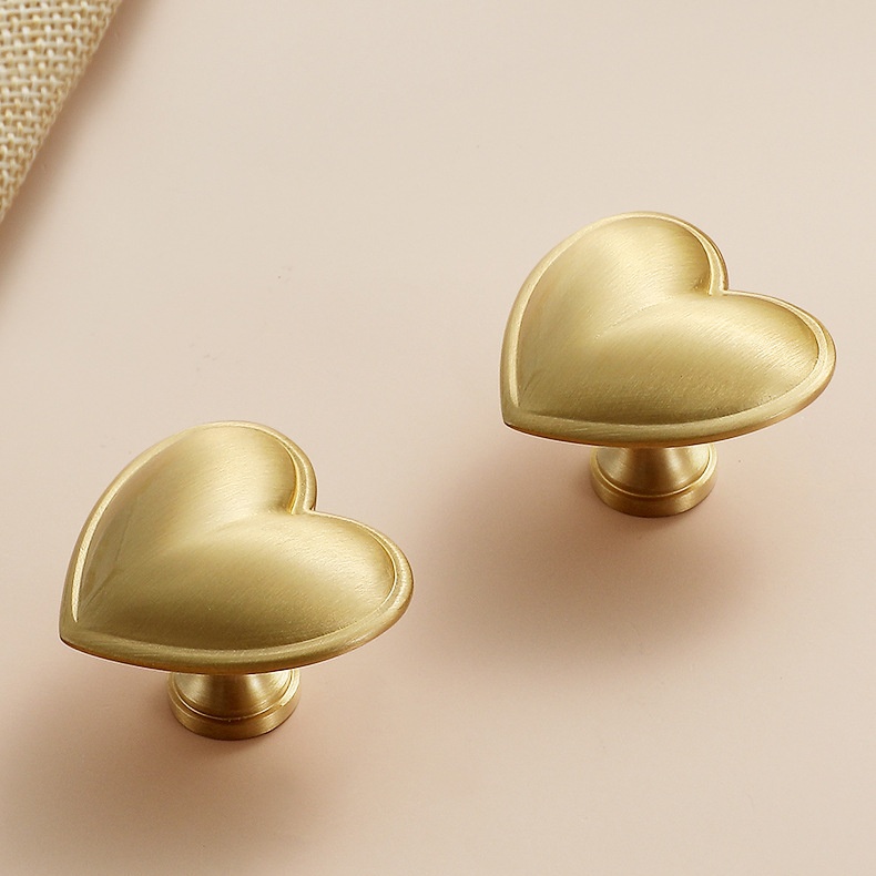 Núm tay nắm tủ đồng thau decor hình trái tim NS5390 | Flexdecor VN | 185