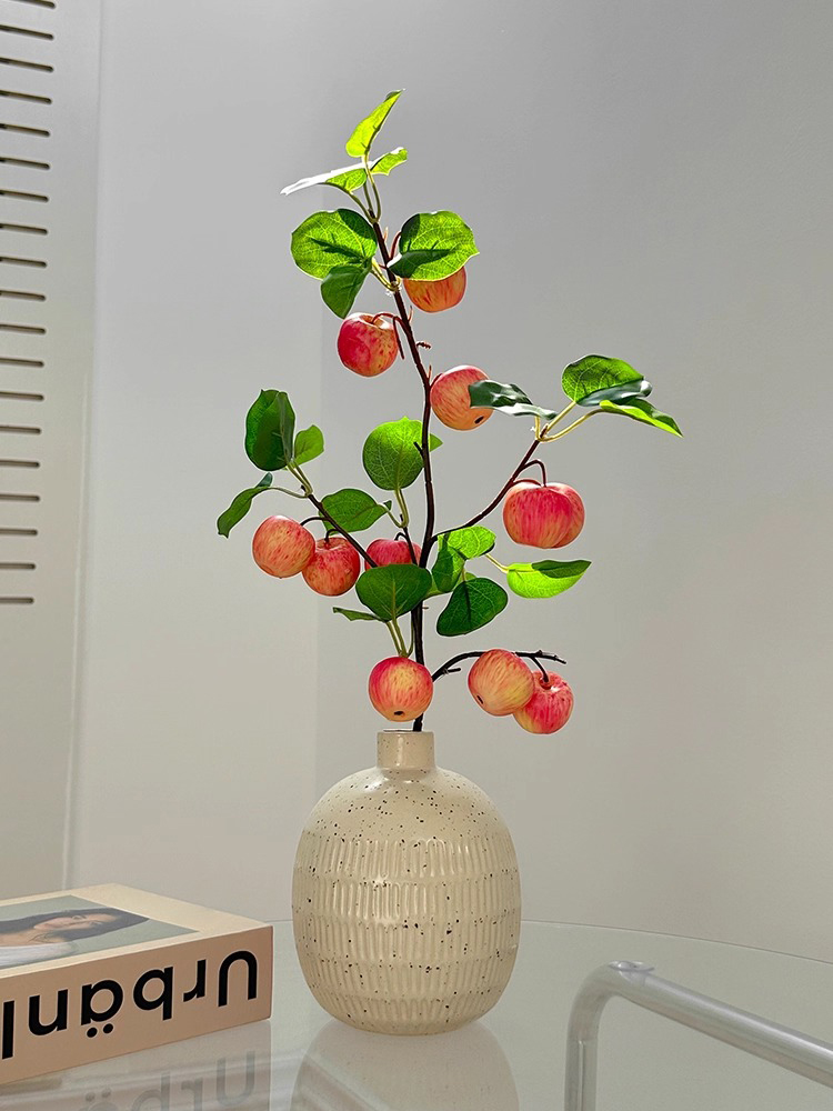 Bình gốm kèm nhành táo trang trí XM477 | Flexdecor VN | 6