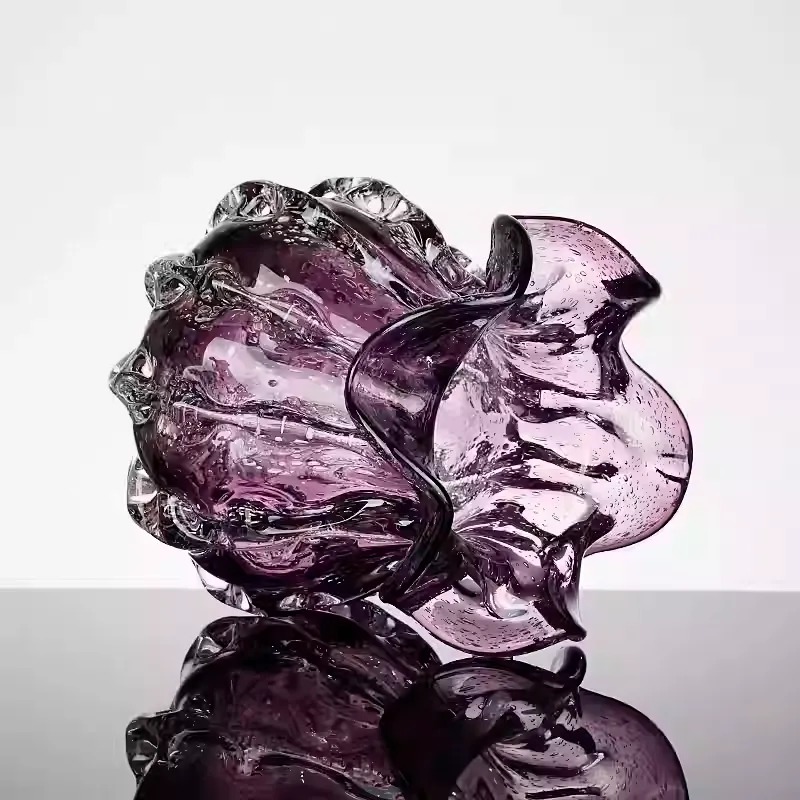 Bình thủy tinh cánh hoa Ruffled Violet HL008 | Flexdecor VN | 21 Bình thủy tinh cánh hoa Ruffled Violet HL008 | Flexdecor VN | 20