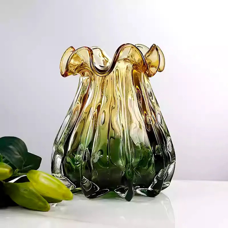 Bình thủy tinh gợn sóng Ombre nghệ thuật HL9211 | Flexdecor VN | 14