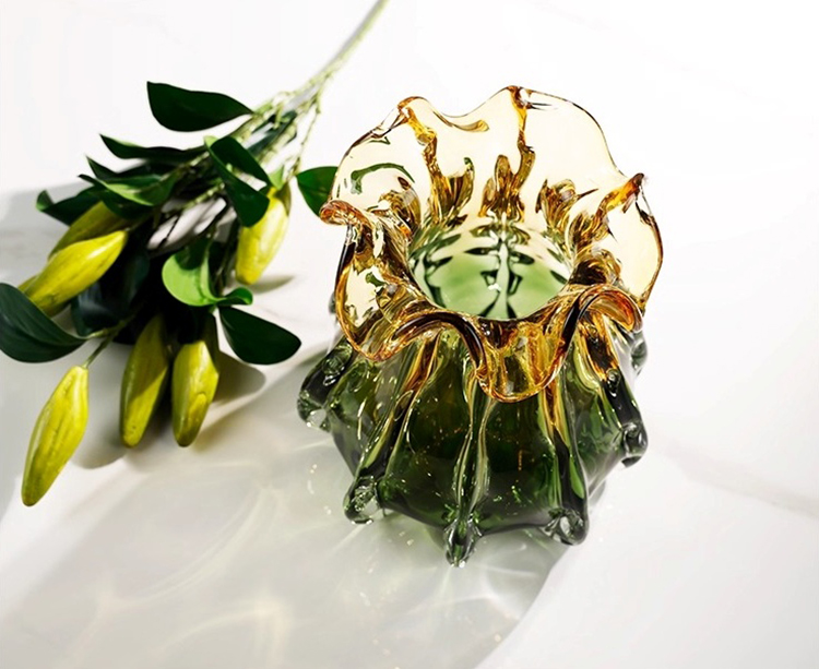 Bình thủy tinh gợn sóng Ombre nghệ thuật HL9211 | Flexdecor VN | 18