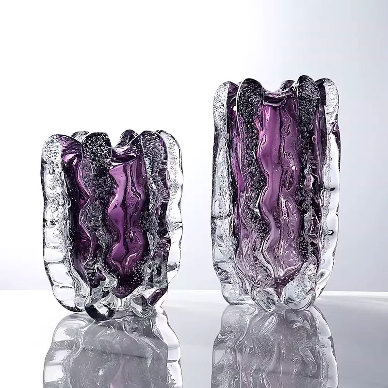 Bình thủy tinh sóng thạch anh tím nghệ thuật HL2955 (7) Bình thủy tinh sóng thạch anh tím nghệ thuật HL2955 | Flexdecor VN | 1