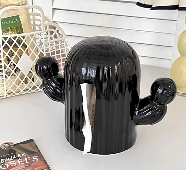 Hộp đựng khăn giấy gốm sứ hình xương rồng XM125 | Flexdecor VN | 83