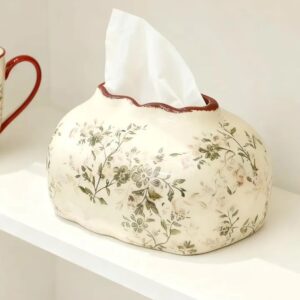 Hộp đựng khăn giấy gốm sứ hoa xuân thanh nhã RE829