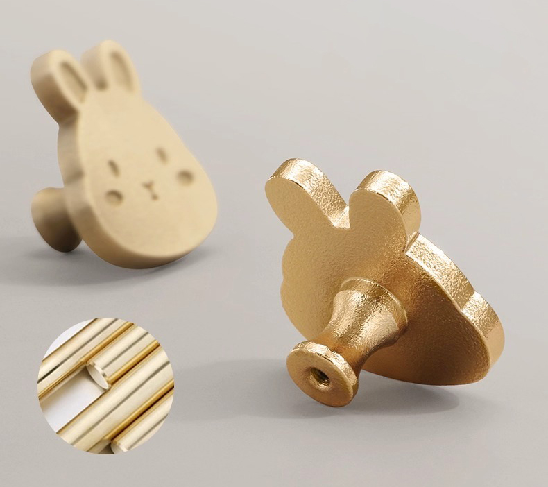 Núm tay nắm tủ đồng hình chú thỏ đáng yêu TKT019 | Flexdecor VN | 115