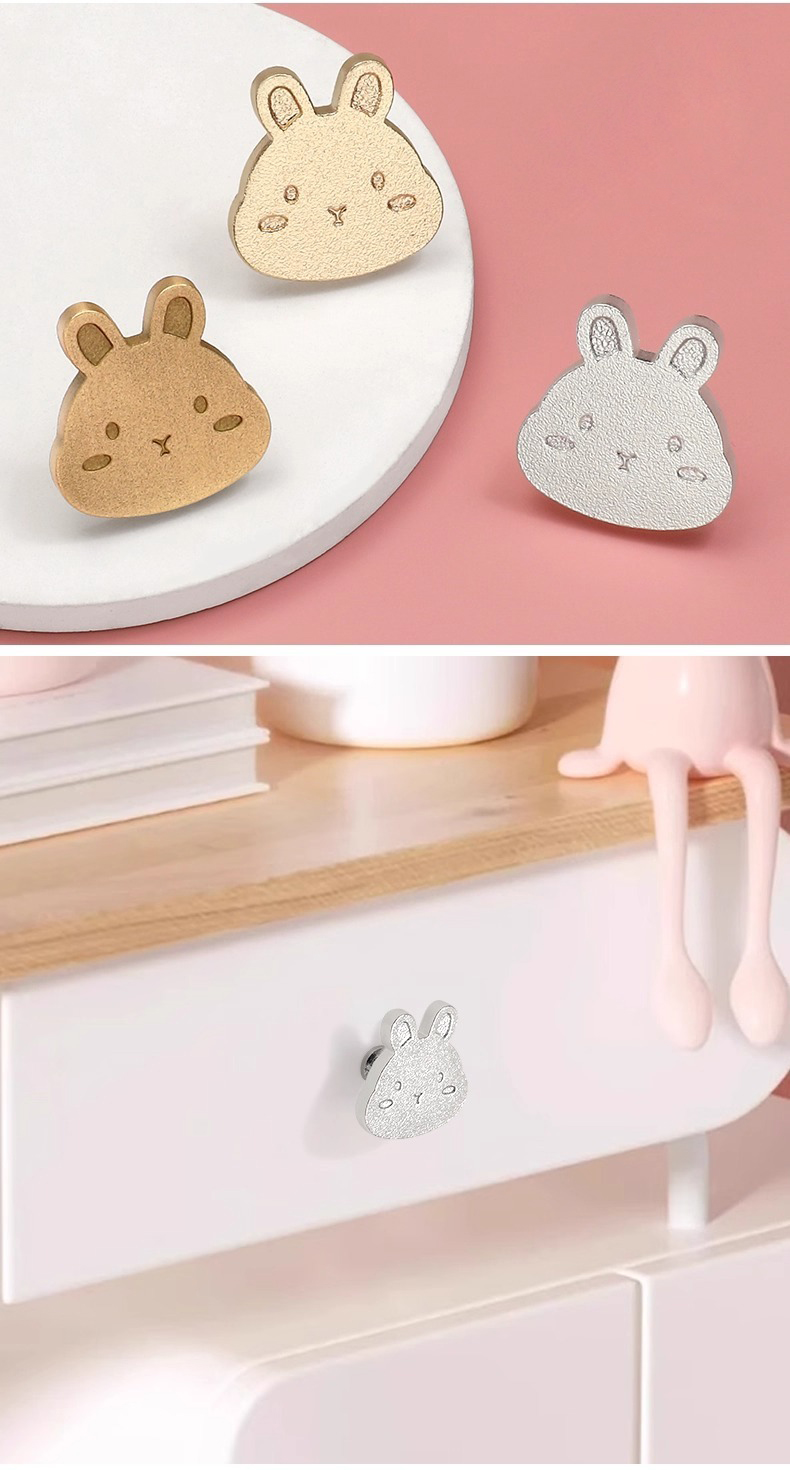 Núm tay nắm tủ đồng hình chú thỏ đáng yêu TKT019 | Flexdecor VN | 111