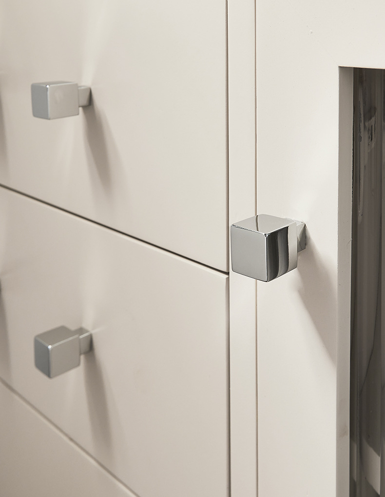 Núm tay nắm tủ đồng hình lập phương màu bạc KPA800 | Flexdecor VN | 79