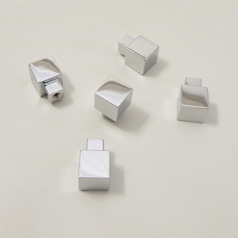 Núm tay nắm tủ đồng hình lập phương màu bạc KPA800 | Flexdecor VN | 87