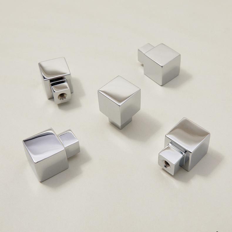 Núm tay nắm tủ đồng hình lập phương màu bạc KPA800 | Flexdecor VN | 89