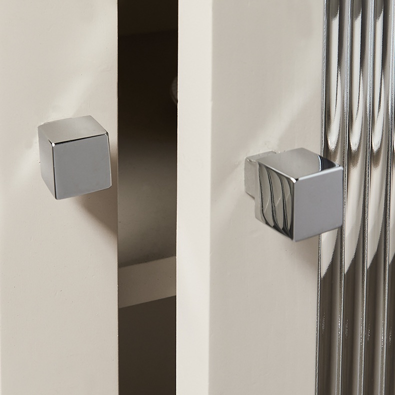 Núm tay nắm tủ đồng hình lập phương màu bạc KPA800 | Flexdecor VN | 77