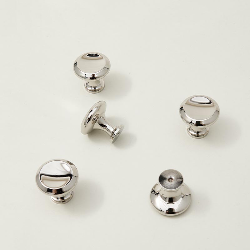 Núm tay nắm tủ tròn đồng thau màu bạc KPA58 | Flexdecor VN | 5