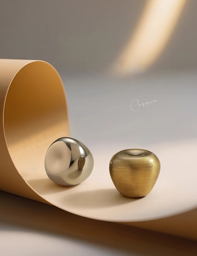 Tay nắm ngăn kéo đồng hình quả táo tối giản YJ99063 | Flexdecor VN | 6