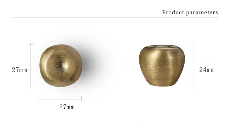 Tay nắm ngăn kéo đồng hình quả táo tối giản YJ99063 | Flexdecor VN | 24