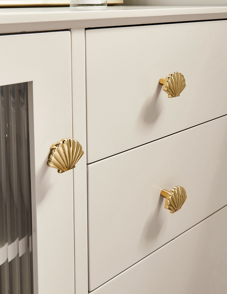 Tay nắm ngăn kéo tủ họa tiết vỏ sò kiểu Pháp KPA999 | Flexdecor VN | 14