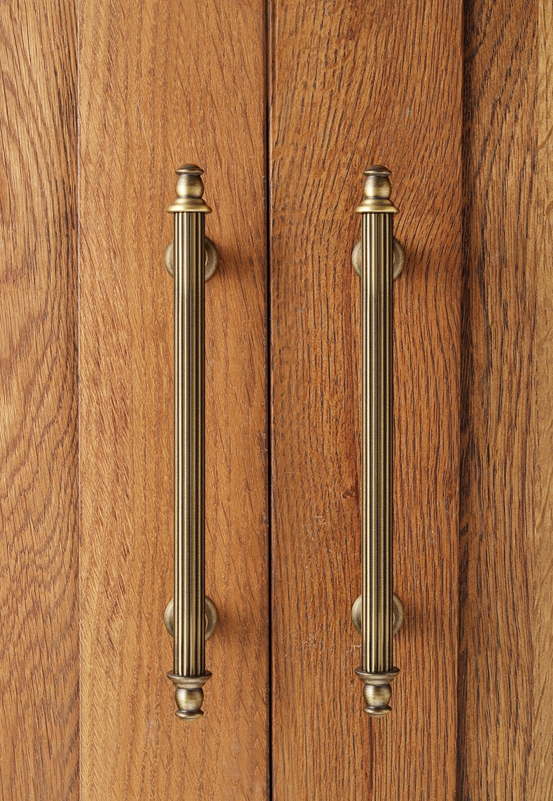 Tay nắm tủ đồng cổ thân sọc Vintage kiểu Pháp NS5496CA | Flexdecor VN | 19
