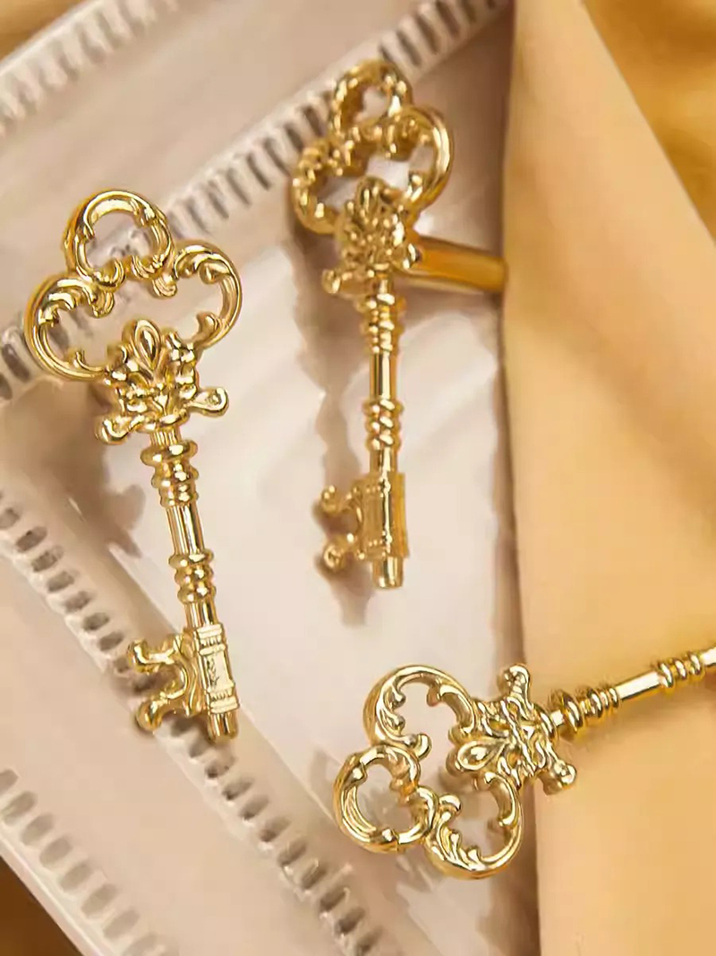 Tay nắm tủ đồng hình chìa khóa nghệ thuật Bắc Âu GT2322 | Flexdecor VN | 6