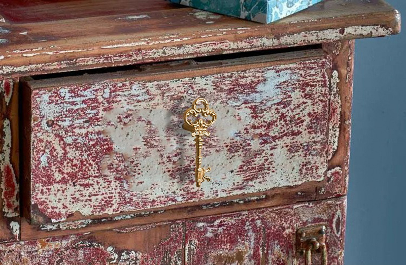 Tay nắm tủ đồng hình chìa khóa nghệ thuật Bắc Âu GT2322 | Flexdecor VN | 24