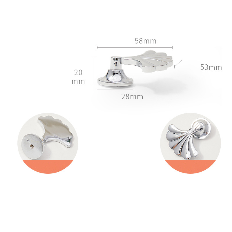 Tay nắm tủ đồng thau hình lá bạch quả KPA111 | Flexdecor VN | 18