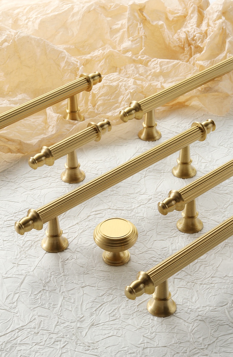 Tay nắm tủ đồng vàng thân sọc kiểu Pháp NS5496Y | Flexdecor VN | 6 Tay nắm tủ đồng vàng thân sọc kiểu Pháp NS5496Y | Flexdecor VN | 5