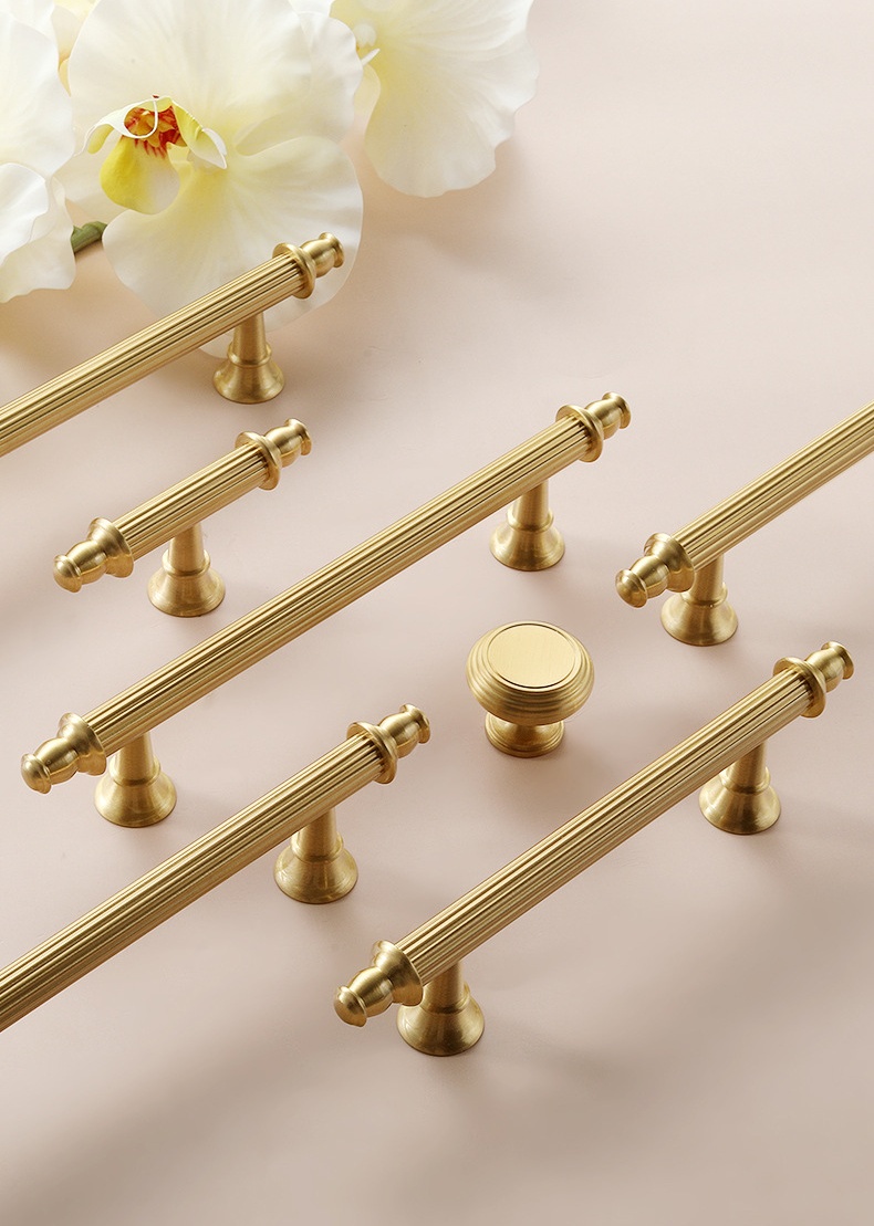 Tay nắm tủ đồng vàng thân sọc kiểu Pháp NS5496Y | Flexdecor VN | 12 Tay nắm tủ đồng vàng thân sọc kiểu Pháp NS5496Y | Flexdecor VN | 11