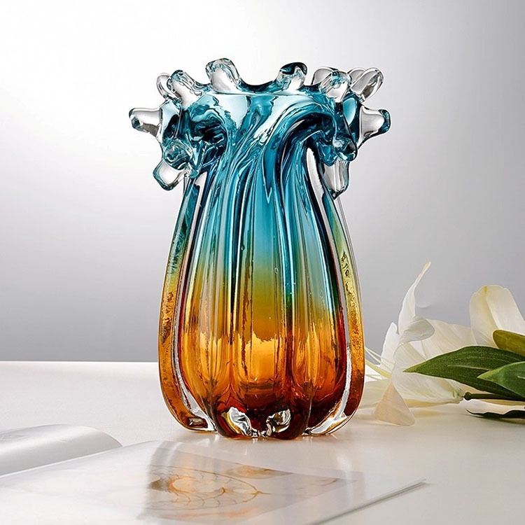 Bình hoa thủy tinh hoàng hôn và giọt sóng HL224 | Flexdecor VN | 8