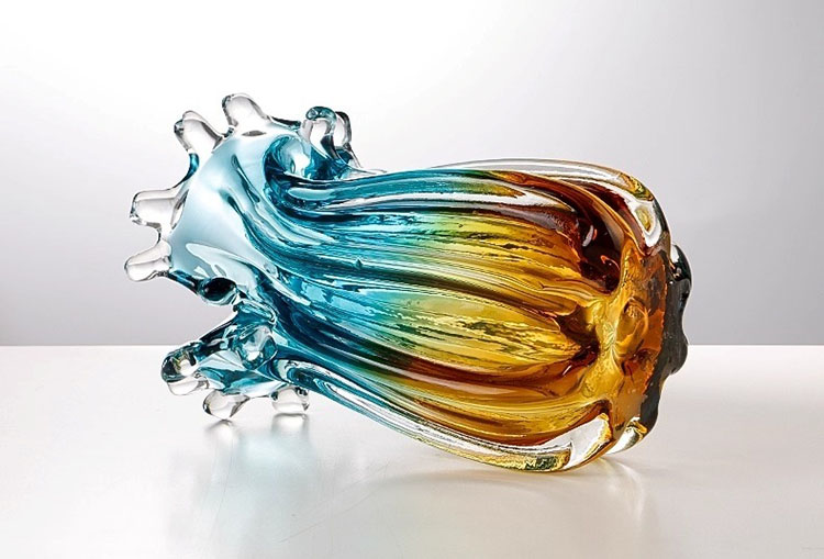 Bình hoa thủy tinh hoàng hôn và giọt sóng HL224 | Flexdecor VN | 18