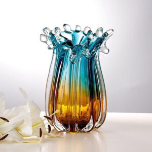 Bình hoa thủy tinh hoàng hôn và giọt sóng HL224