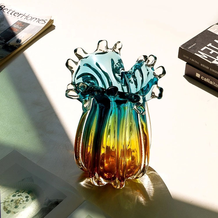 Bình hoa thủy tinh hoàng hôn và giọt sóng HL224 | Flexdecor VN | 6