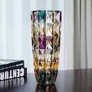Bình hoa thủy tinh lăng kính sắc màu Aurora HL08