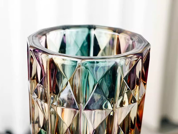Bình hoa thủy tinh lăng kính sắc màu Aurora HL08 | Flexdecor VN | 13
