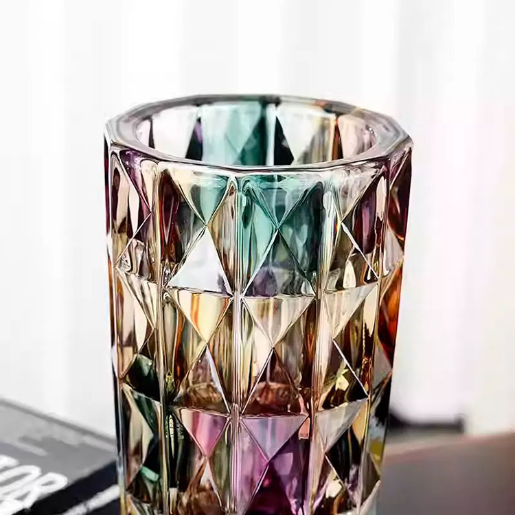 Bình hoa thủy tinh lăng kính sắc màu Aurora HL08 | Flexdecor VN | 11