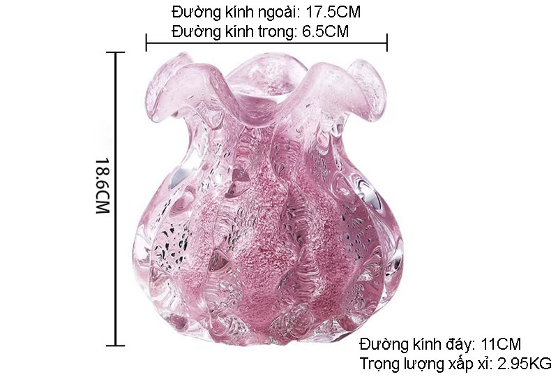 Bình hoa thủy tinh màu hồng ngọt ngào HL9743 | Flexdecor VN | 23 Bình hoa thủy tinh màu hồng ngọt ngào HL9743 | Flexdecor VN | 22