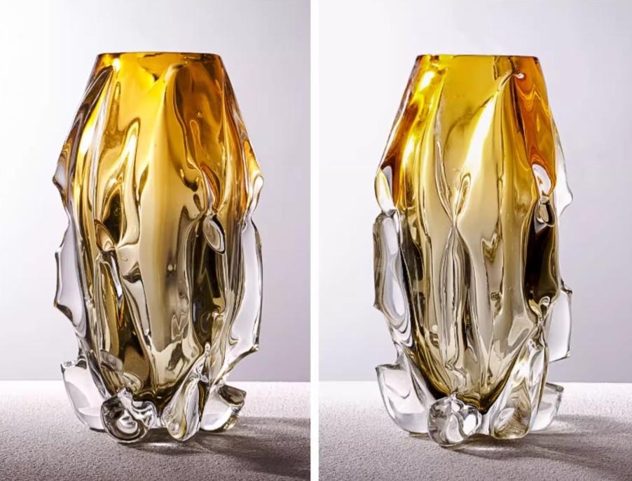 Bình hoa thủy tinh nghệ thuật Amber Wave HL227 | Flexdecor VN | 19 Bình hoa thủy tinh nghệ thuật Amber Wave HL227 | Flexdecor VN | 18