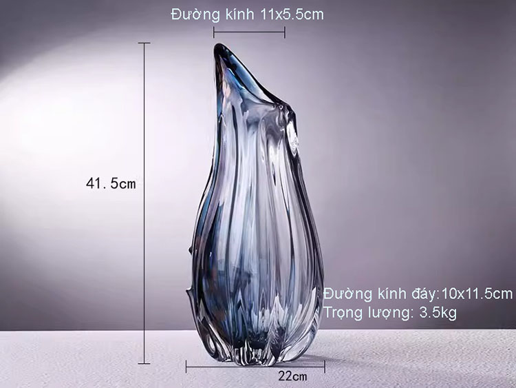 Bình hoa thủy tinh trang trí nghệ thật HL829 | Flexdecor VN | 18