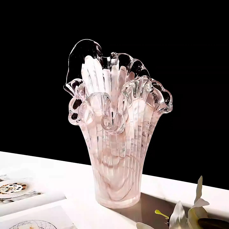 Bình thủy tinh cánh hoa gợn sóng nghệ thuật HL936 | Flexdecor VN | 11