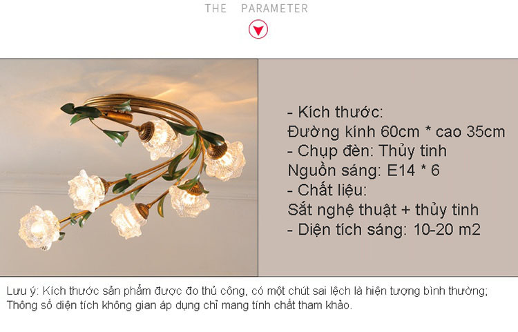 Đèn trần decor không gian đóa hoa linh lan SZ64 | Flexdecor VN | 31