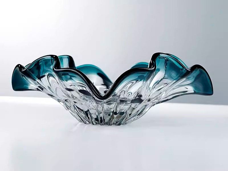 Đĩa thủy tinh Sóng Ngọc Ocean Wave HL982 | Flexdecor VN | 6