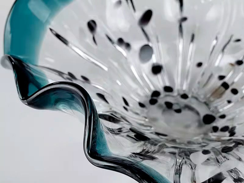 Đĩa thủy tinh Sóng Ngọc Ocean Wave HL982 | Flexdecor VN | 16