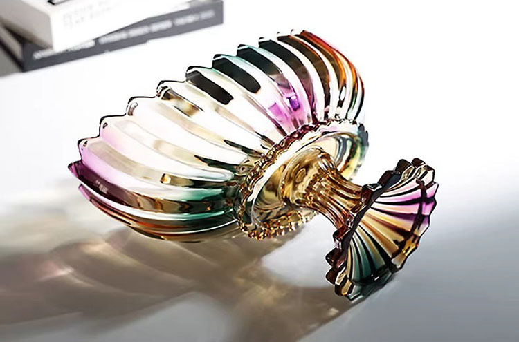 Đĩa trái cây thủy tinh dáng thuyền phối màu nghệ thuật HL5742 | Flexdecor VN | 17