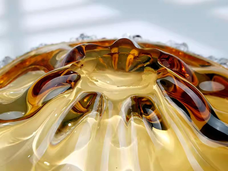 Đĩa trái cây thủy tinh viền sóng hoàng kim HL5996 | Flexdecor VN | 19