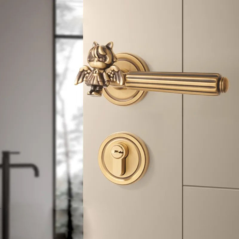 Khóa cửa tay gạt đồng thau thiên sứ Vintage Angel GT904 | Flexdecor VN | 13