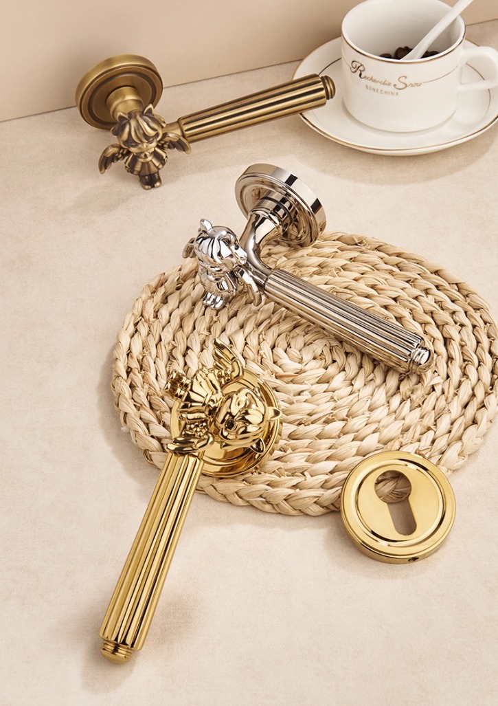 Khóa cửa tay gạt đồng thau thiên sứ Vintage Angel GT904 | Flexdecor VN | 7