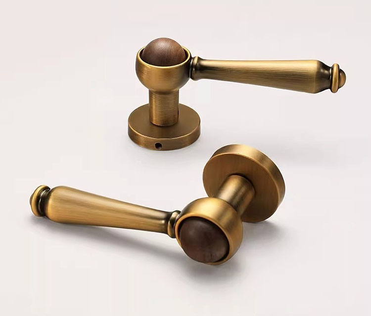 Khóa tay gạt Retro hợp kim phối gỗ cao cấp YJ264 | Flexdecor VN | 23