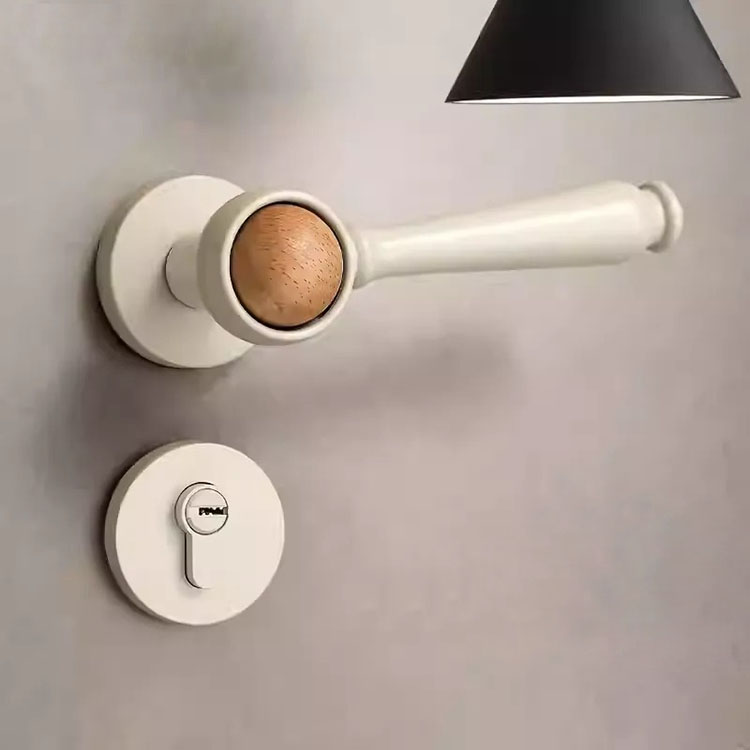 Khóa tay gạt Retro hợp kim phối gỗ cao cấp YJ264 | Flexdecor VN | 13