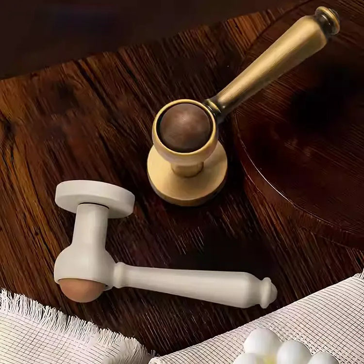 Khóa tay gạt Retro hợp kim phối gỗ cao cấp YJ264 | Flexdecor VN | 7