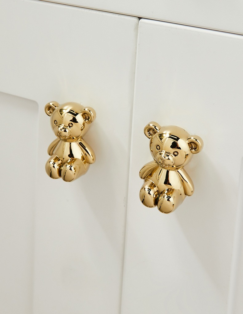 Núm tay nắm đồng thau hình chú gấu Teddy KPA48 | Flexdecor VN | 12